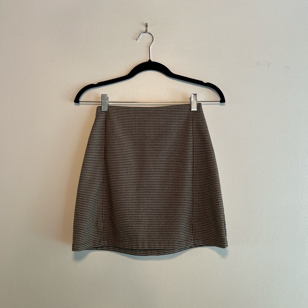 John Galt houndstooth skirt